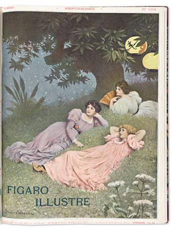 VARIOUS ARTISTS. FIGARO ILLUSTRÉ. Group of 22 bound volumes. 1890-1911. Each 16½x12½ inches, 42x31¾ cm. Jean Boussod, Manzi, Joyant & C